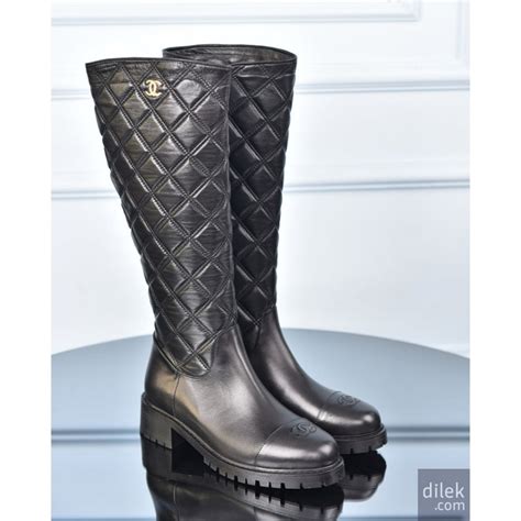 chanel tall leather boots|chanel tall boots 2021.